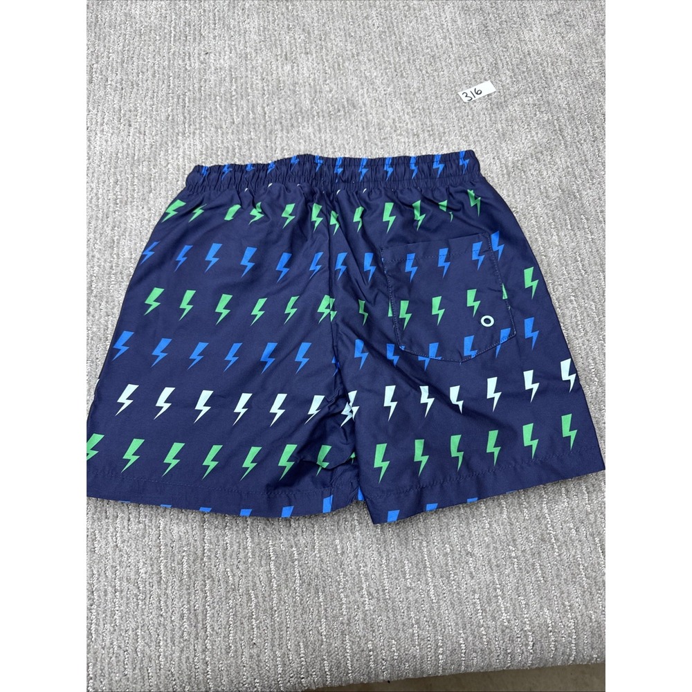 Rokka & Rolla Youth Large Swim Trunks Color Navy Lightning #316 - Picture 14 of 16